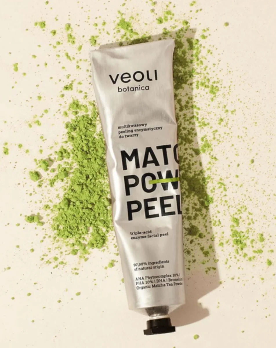 Entsymaattinen kuorinta AHA 10%, PHA 10%, BHA Matcha power peel Veoli Botanica - Image 3