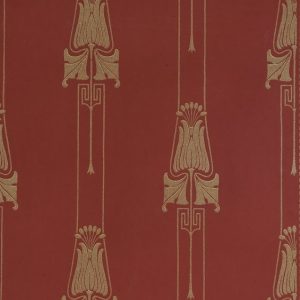 Tapetti Slottsviken, punainen/ kulta