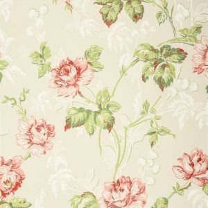 Tapetti Belle époque, harmaa/ punainen/ valkoinen