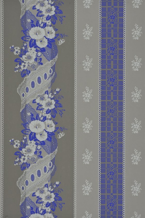 Tapetti Felice Eleonore, harmaa/ ultramariininsininen - Image 2