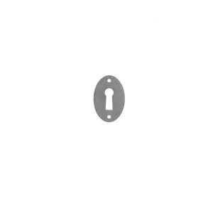 Avainkilpi komeron ja wc-oven lukkoon. Kulttuuriperintötuote.