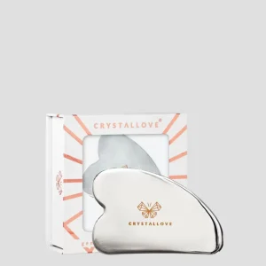 Ruostumattomasta teräksestä valmistettu gua sha kasvohierontalevy Cryo Ice Gua Sha Crystallove