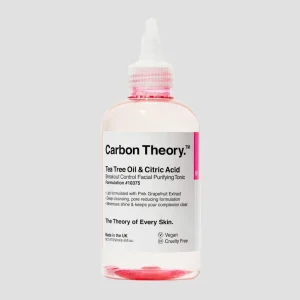 Puhdistava tonic teepuuöljyllä ja sitruunahapolla Anti-Breakout Tonic Carbon Theory
