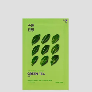 Anti-inflammatorinen lakananaamio vihreän teen uutteella Pure Essence Mask Sheet Holika Holika