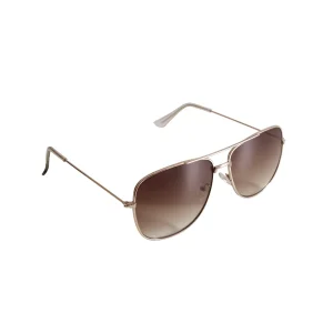 Aurinkolasit unisex pilotti, kulmikas kulta/ruskea
