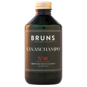 BRUNS Products 81a Unscented Growth Shampoo Hiusten kasvua edistävä hajusteeton shampoo 300ml