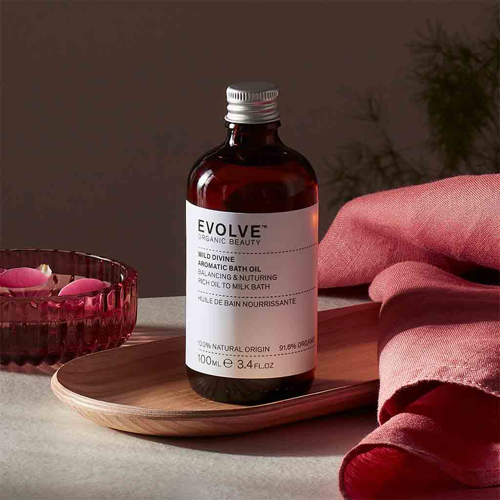 Evolve Organic Beauty Wild Divine Aromatic Bath Oil Kylpyöljy 100ml - Image 4