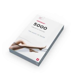 Hoitosukat reisipituus Venosan 5001 AGH CCL1 avokärki silikonireuna