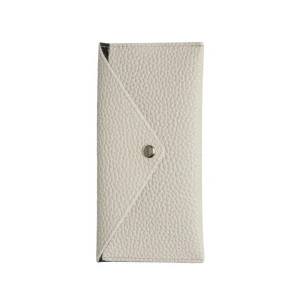 Lukulasipussi napilla, beige