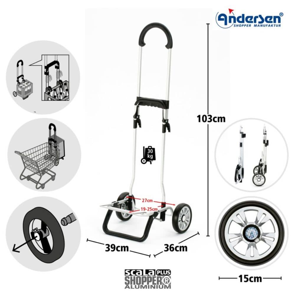 Ostoskärry Andersen Alu Star Shopper Teda - Image 3
