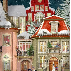 Joulukalenteri The Christmas Avenue 52x38cm