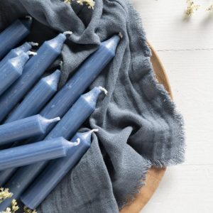 Kattauskynttilä Rustic dusty blue
