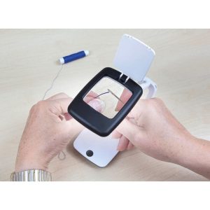 Suurennuslasi Pocket pöytämalli LED-valolla 3X
